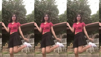 Solo girl skirt dance