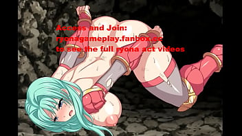 Cute green haired lady having sex with invisible men in erotic hentai ryona game video Cute green haired lady having sex with invisible men in erotic hentai ryona game video