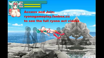 Cute green haired lady having sex with invisible men in erotic hentai ryona game video