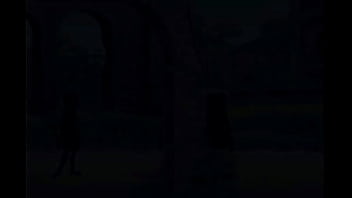 Cute green haired lady having sex with invisible men in erotic hentai ryona game video