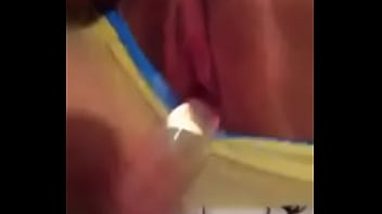 Girl uses glass dildo