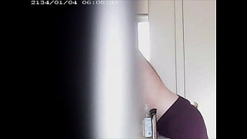 Blonde spied in bathroom