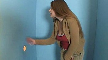 Amazing dick blowjob through a gloryhole 5