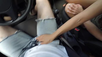 Stranger picked up girl in the forest route and great fucked her on the river lake outdoor amateur couple pov sex