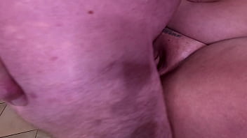 Satin gloved and fishnet body stocking bbw gets fucked till creampied