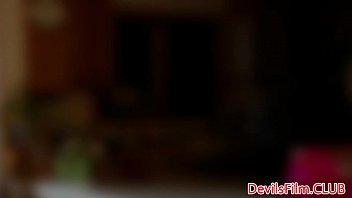 Bound beauty rides burglars hard cock