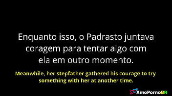 O padrasto oferecia ao seu melhor amigo pra meter na sua doce enteada amopornobr
