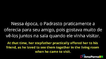 O padrasto oferecia ao seu melhor amigo pra meter na sua doce enteada amopornobr