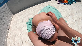 Holiday outdoor fuck till squirting orgasm