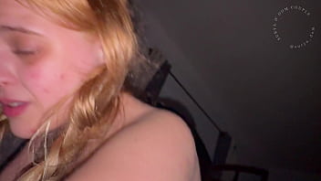 I spit in the hot blonde's face and came on her pussy