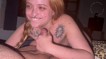 I spit in the hot blonde's face and came on her pussy