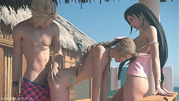 Cloud and tifa use aerith