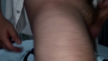 Amazing italian creampie my step brother jerks off and cums with a fantastic big dick