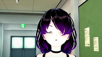 Pale sexy anime emo bitch cums four times and takes a big facial hentai anime