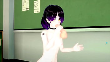 Pale sexy anime emo bitch cums four times and takes a big facial hentai anime