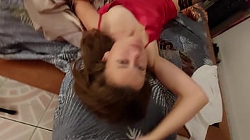White Amateur Homemade Couple Satin Lingerie Panties Clothed Sex Heels & Stockings Blowjob Rimjob Sucking Dick Licking Cock thumbnail