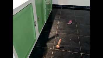 Hot slut masturbating on the floor