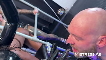 Three dommes two subs & a spit soaked filthy scene