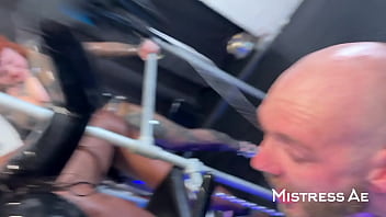 Three dommes two subs & a spit soaked filthy scene