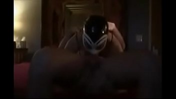 Latex mask blowjob