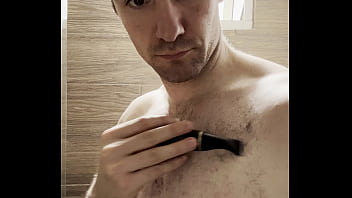 I trim my sweaty hairy armpits chest and arms after the gym to prepare for a photoshoot next week behind the scenes