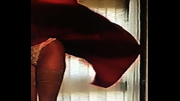 Dressed in red pleasing her boyfriend