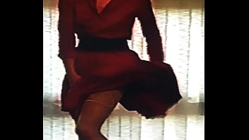 Dressed in red pleasing her boyfriend