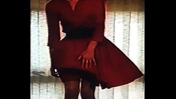 Dressed in red pleasing her boyfriend