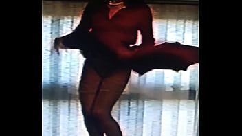 Dressed in red pleasing her boyfriend