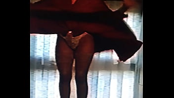 Dressed in red pleasing her boyfriend