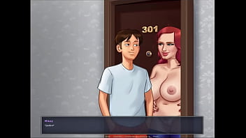 Summertime saga cap 26 follando con una milf pelirroja de enormes tetas