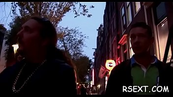 Gal gives blow and handjob