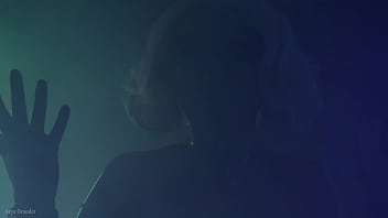 Sexy blonde teasing with tight medical gloves