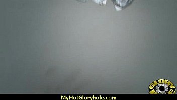 Horny lady enjoys gloryhole cocksucking interracial 1
