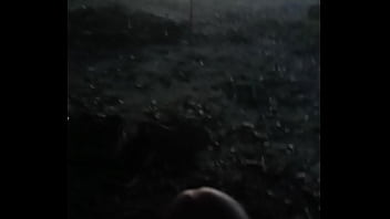 Camping caught stroking