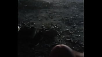 Camping caught stroking