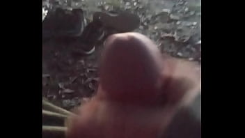 Camping caught stroking