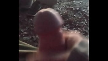 Camping caught stroking