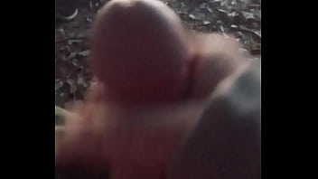 Camping caught stroking