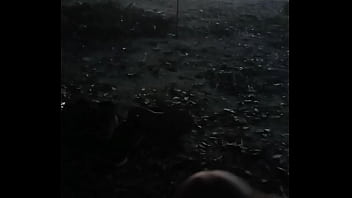 Camping caught stroking