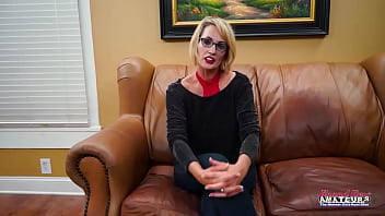 Horny blonde milf diana gets her mouth and pussy filled with a big cock