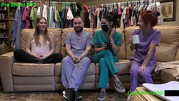 Maverick williams examined by 3 nurses as standardized patient for student nurses stacy shepard and preggers nova maverick under watchful eye of doctor raven rogue see full movie "the new nurses clinical experience" guysgonegyno