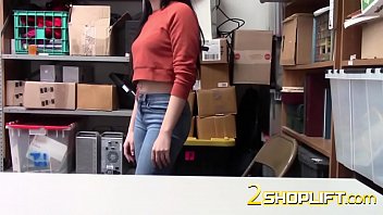 Skinny teen gets banged on table