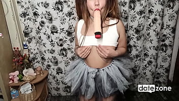 A Ponytailed Asian Babe Wearing A Fairy Costume Uses A Vibrator To Pleasure Herself thumbnail