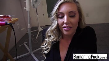 Hot blonde gets fucked hard