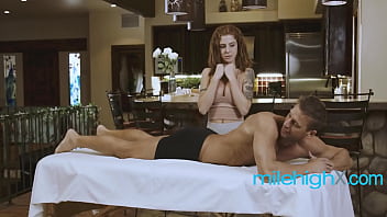 Making sure he feels relaxed massage