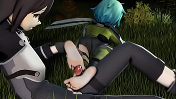Kirito cum on feet
