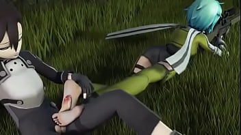 Kirito cum on feet