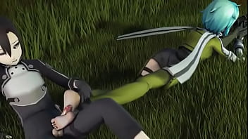 Kirito cum on feet