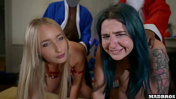 The perfect asses of khalamite and chloe chevalier fucked in front of a cuckold disguised as fir